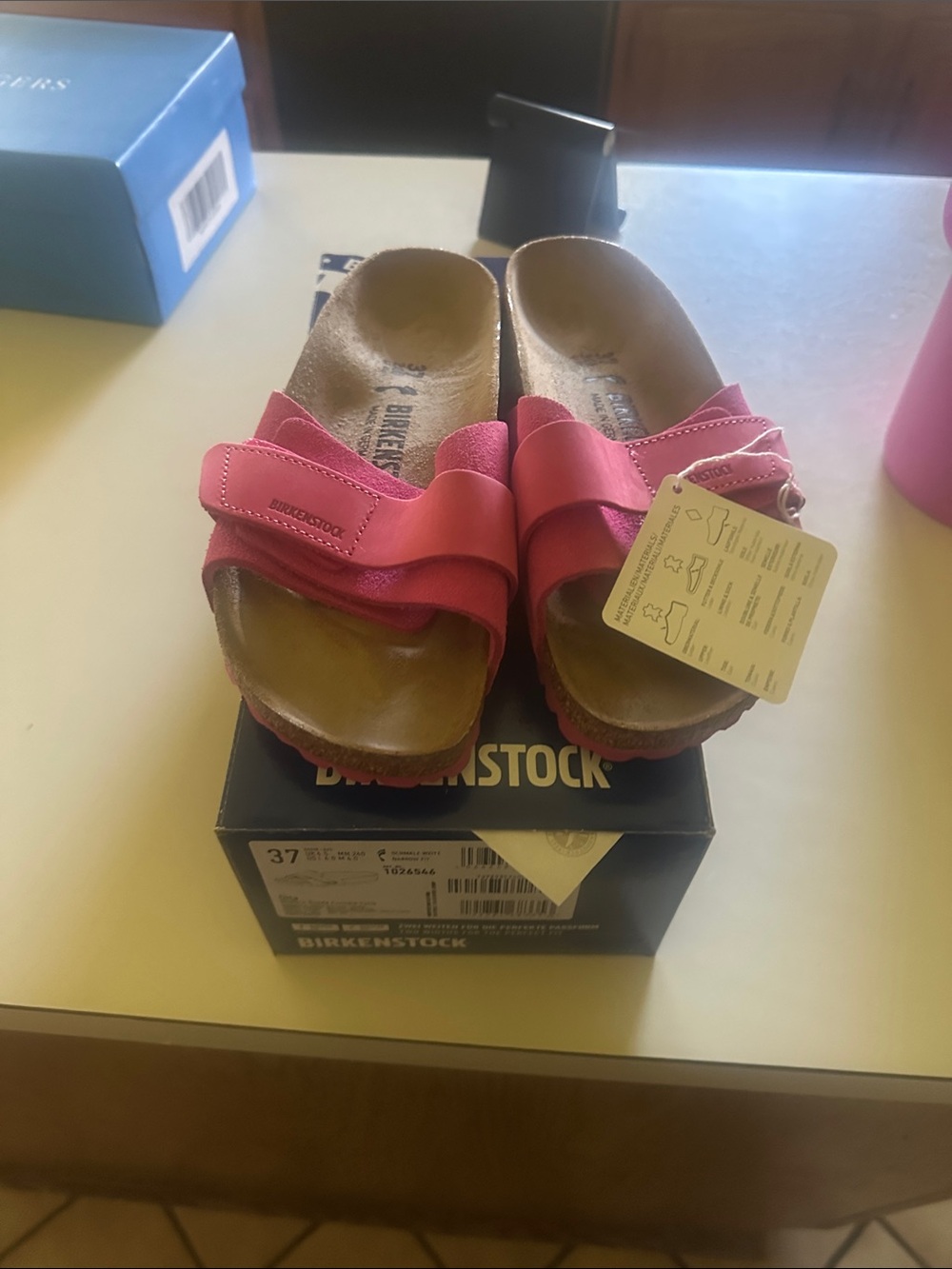 Birkenstock Oita Pink Double-Strap Slide Sandals NIB EU 37